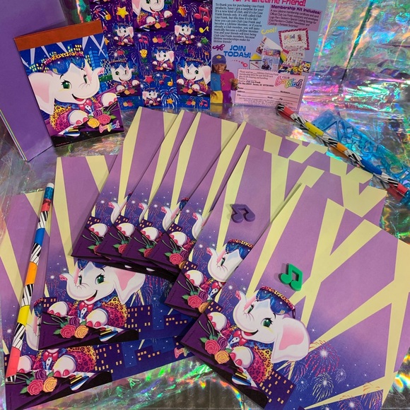 lisa frank ELEPHANT JOHN full set stationery &++ - Picture 2 of 6